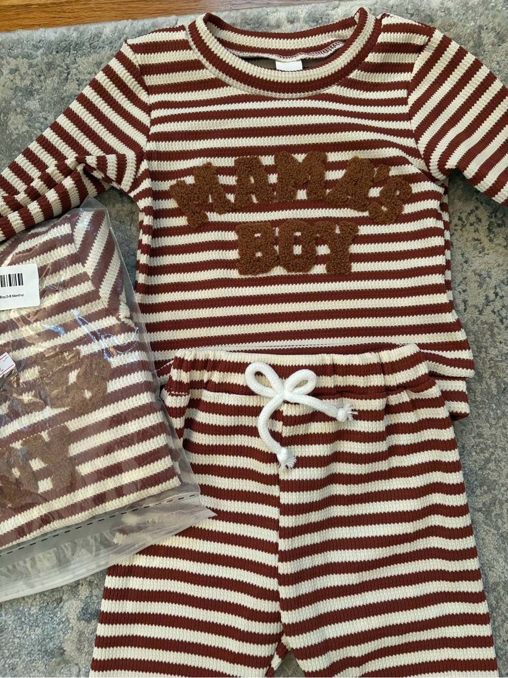 Matching Baby Boys “Mama’s Boy” Knit Sets